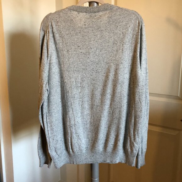 Knit for J. Crew Hanley Sweater Size Mens XL Silk Cotton Blend Light Grey - Picture 12 of 16